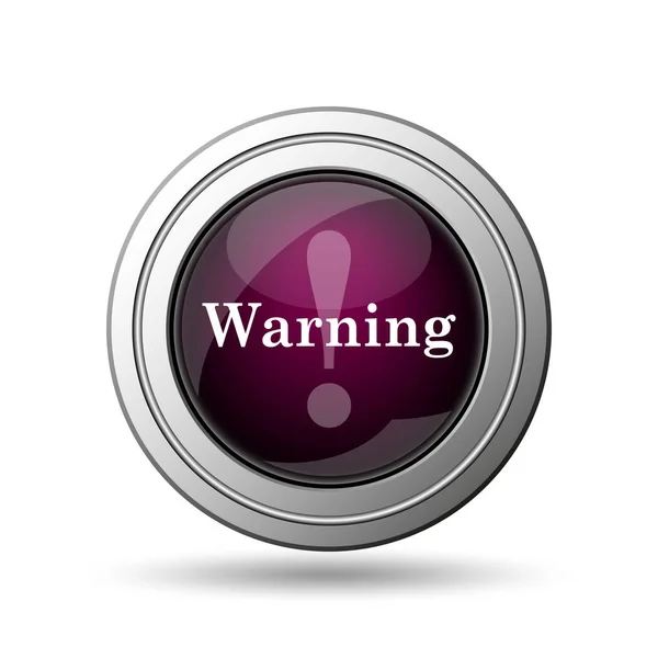Εικονίδιο Προειδοποίησης Κουμπί Internet Άσπρο Φόντο — Φωτογραφία Αρχείου