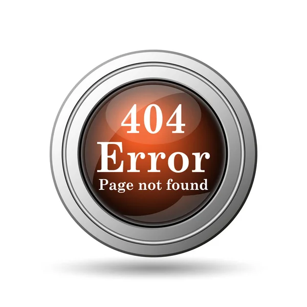 Icône Erreur 404 Bouton Internet Sur Fond Blanc — Photo