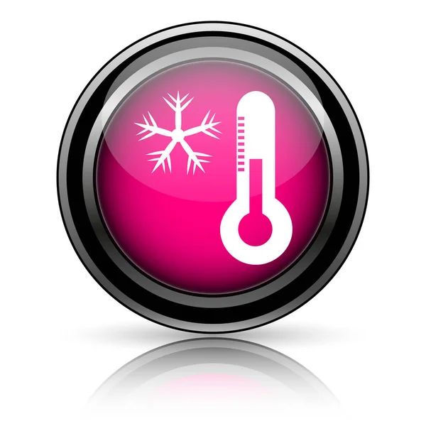 Snowflake with thermometer icon — Stock Photo, Image