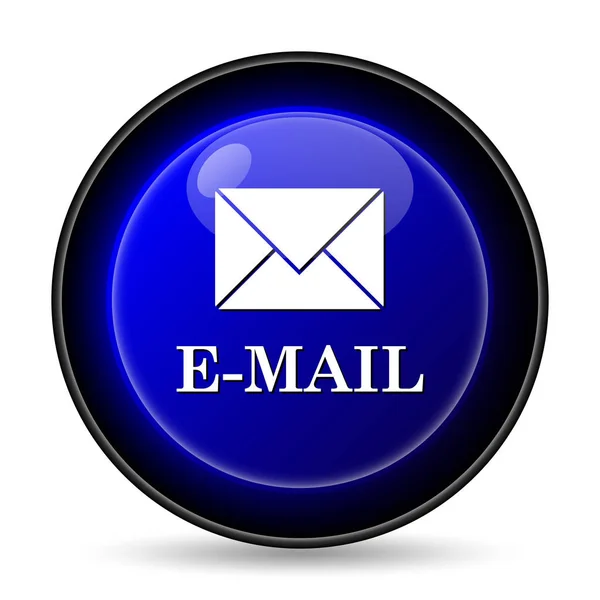 Icona Mail Pulsante Internet Sfondo Bianco — Foto Stock