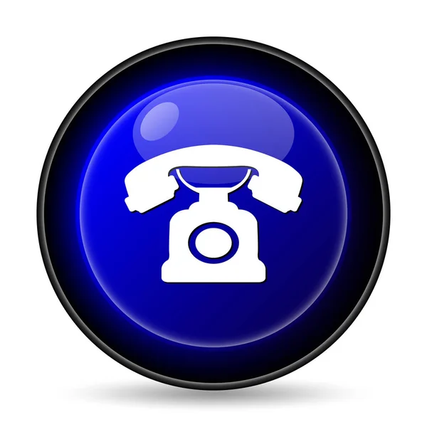 Phone Icon Internet Button White Background — Stock Photo, Image