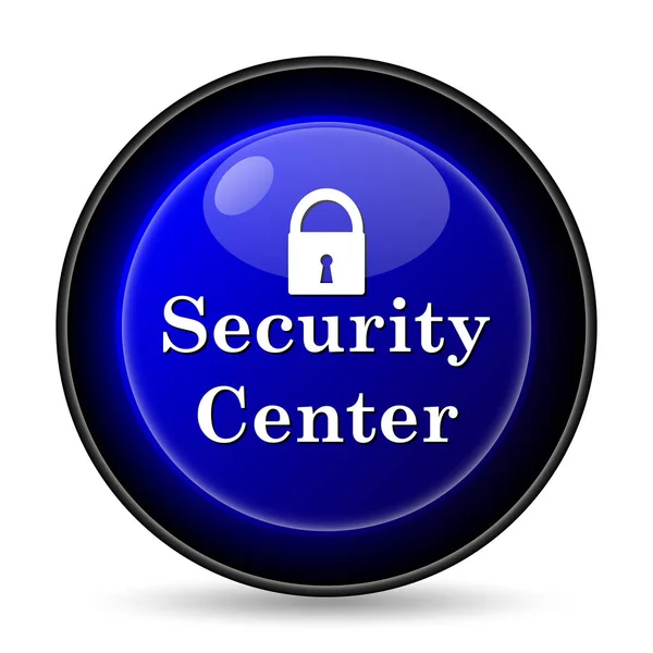 Security Center Pictogram Internet Knop Witte Achtergrond — Stockfoto