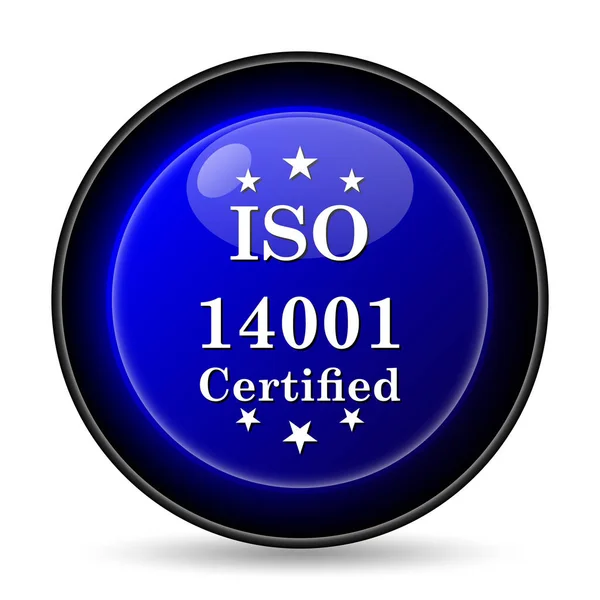 Iso14001 白色背景上的互联网按钮 — 图库照片