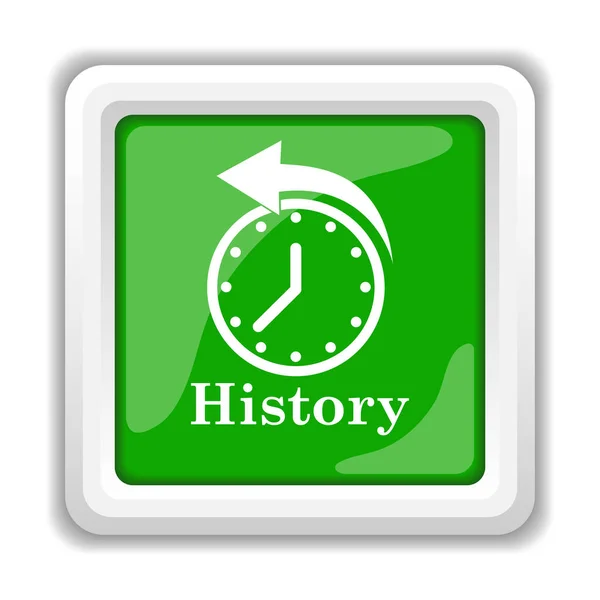 History Icon Internet Button White Background — Stock Photo, Image