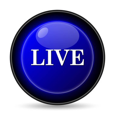 Canlı simgesi. Beyaz arka plan üzerinde Internet düğmesi