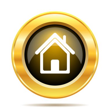 Ev simgesini. Beyaz arka plan üzerinde Internet düğmesi