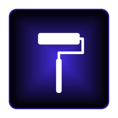 Silindir simgesi. Beyaz arka plan üzerinde Internet düğmesi