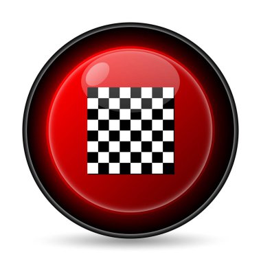 Bayrak simgesini bitirmek. Beyaz arka plan üzerinde Internet düğmesi