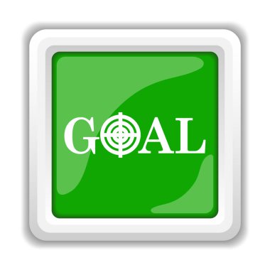 Hedef simgesi. Beyaz arka plan üzerinde Internet düğmesi