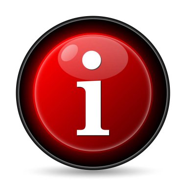 bilgi simgesi. Beyaz arka plan üzerinde Internet düğmesi