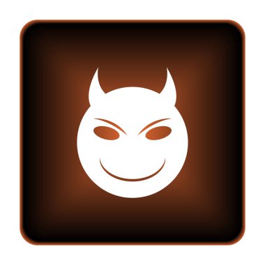 Kötü simgesi. Beyaz arka plan üzerinde Internet düğmesi