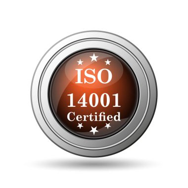 ISO14001 simgesi. Beyaz arka plan üzerinde Internet düğmesi