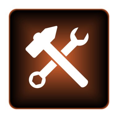 Araçlar simgesi. Beyaz arka plan üzerinde Internet düğmesi