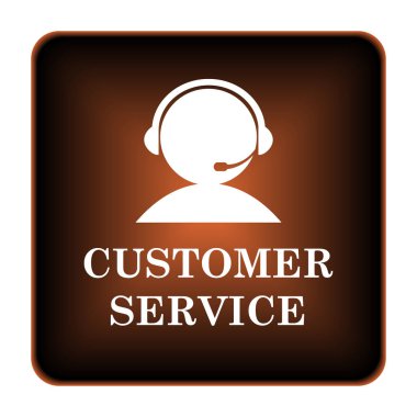 Müşteri Servisi simgesini. Beyaz arka plan üzerinde Internet düğmesi