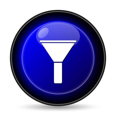 Filtre simgesi. Beyaz arka plan üzerinde Internet düğmesi