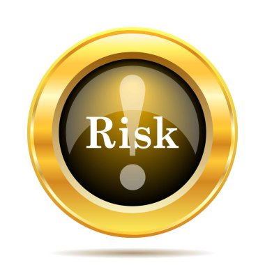 Risk simgesi. Beyaz arka plan üzerinde Internet düğmesi