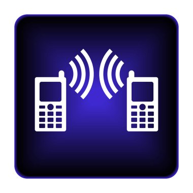 İletişim simgesi. Beyaz arka plan üzerinde Internet düğmesi