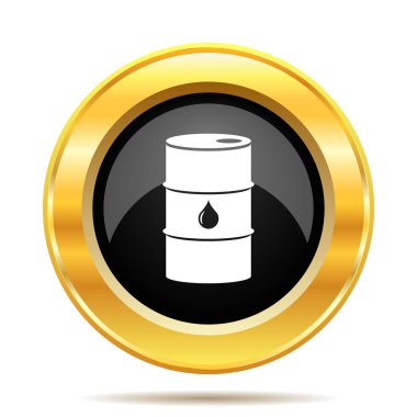 Petrol varil simgesi. Beyaz arka plan üzerinde Internet düğmesi