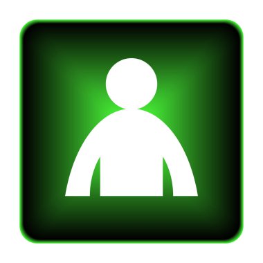 Kullanıcı profili simgesinin. Beyaz arka plan üzerinde Internet düğmesi