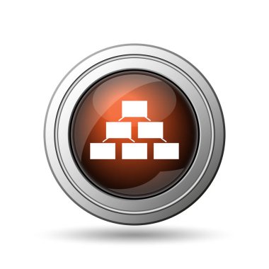 Kuruluş şeması simgesi. Beyaz arka plan üzerinde Internet düğmesi