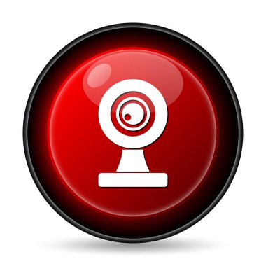 Webcam kutsal kişilerin resmi. Beyaz arka plan üzerinde Internet düğmesi