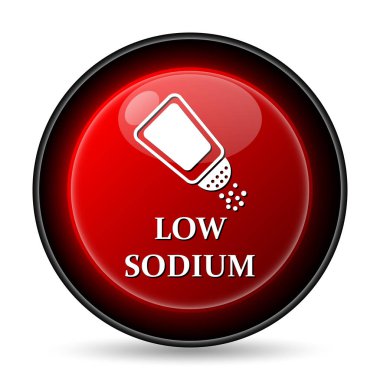 Düşük sodyum simgesi. Beyaz arka plan üzerinde Internet düğmesi