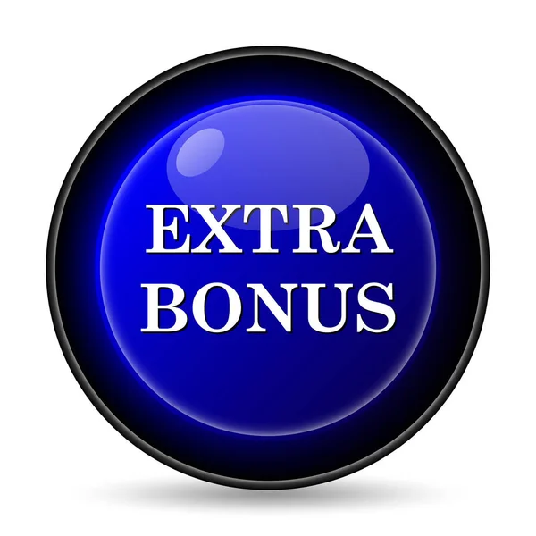 Extra Bonus Icon Internet Button White Background — Stock Photo, Image