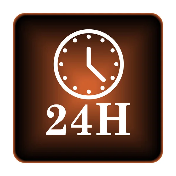24H clock icon — Stock Photo, Image