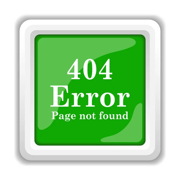 404 Fout Pictogram Internet Knop Witte Achtergrond — Stockfoto