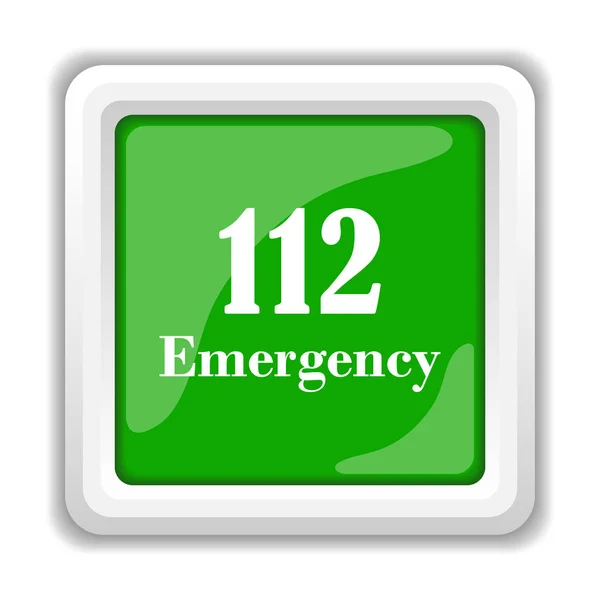 112 Icono Emergencia Botón Internet Sobre Fondo Blanco —  Fotos de Stock