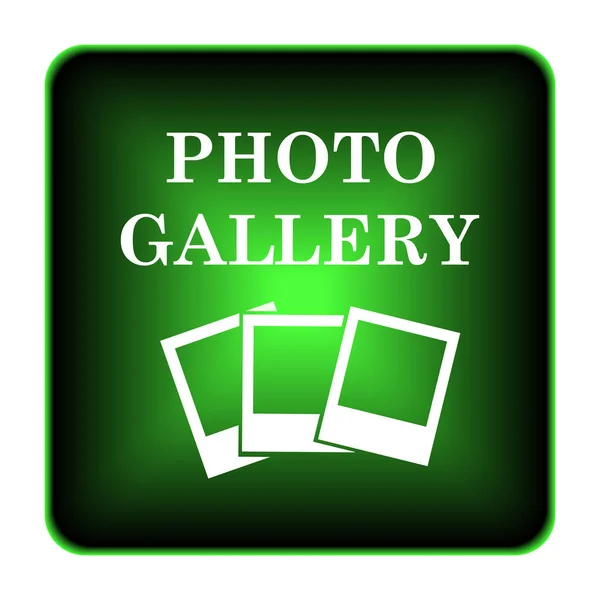 Pictograma Galeriei Foto Buton Internet Fundal Alb — Fotografie, imagine de stoc