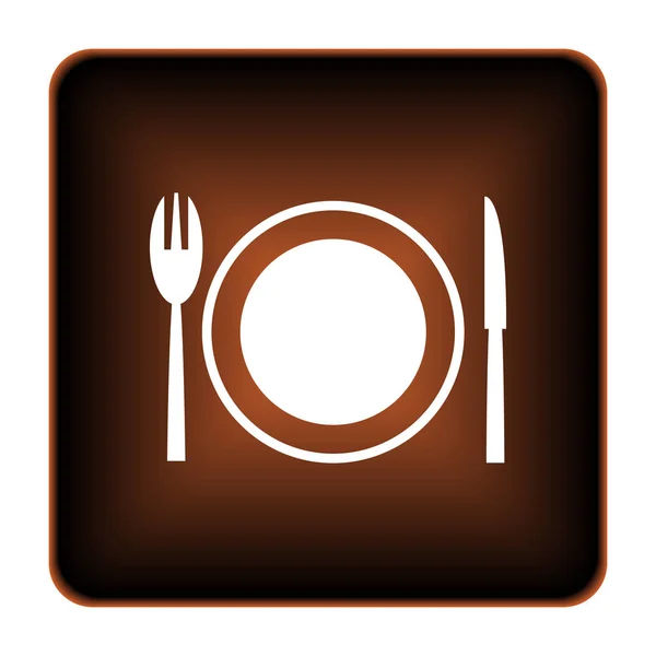 Restaurant Icon Internet Button White Background — Stock Photo, Image