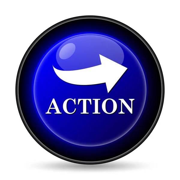 Action Icon Internet Button White Background — Stock Photo, Image