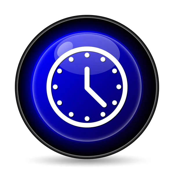 Иконка Часов Кнопка Интернет Белом Фоне — стоковое фото