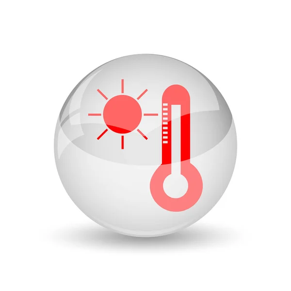 Zon en thermometer pictogram — Stockfoto