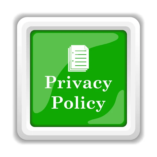 Icona Della Privacy Policy Pulsante Internet Sfondo Bianco — Foto Stock