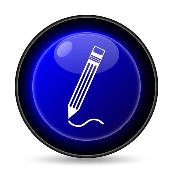 Stift Symbol Internet Taste Auf Weißem Hintergrund — Stockfoto