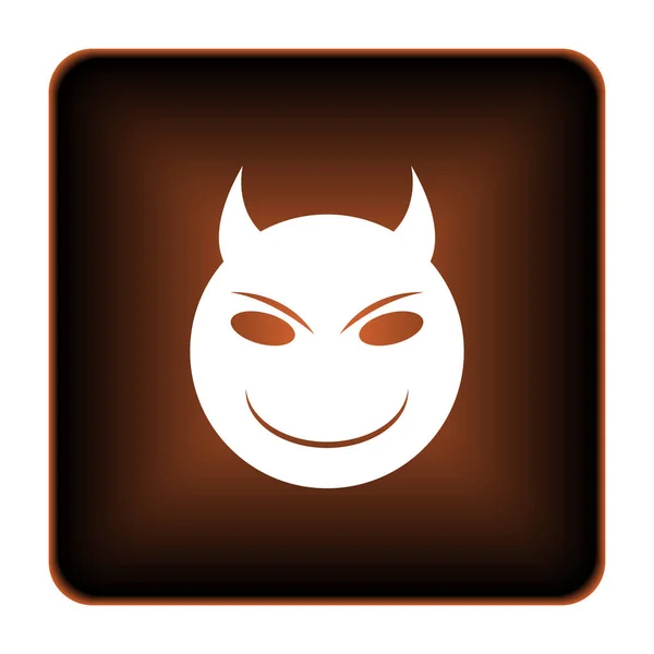 Evil Icon Internet Button White Background — Stock Photo, Image