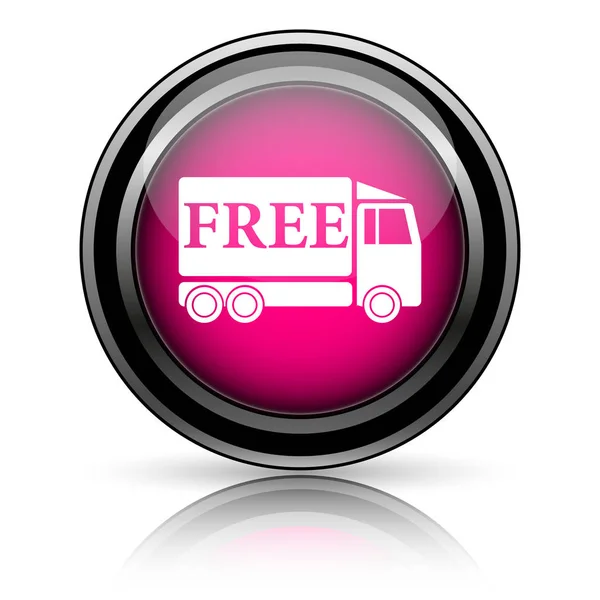 Ücretsiz teslimat kamyonu simgesi — Stok fotoğraf