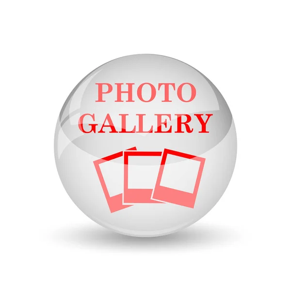 Photo Gallery Icon Internet Button White Background — Stock Photo, Image