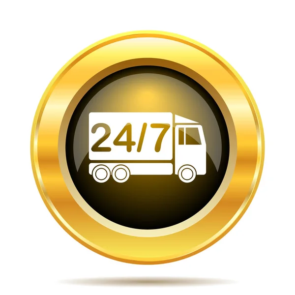 24 7 Lieferwagen-Symbol — Stockfoto