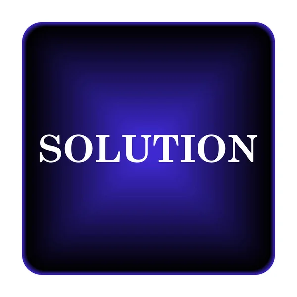 Solution Icon Internet Button White Background — Stock Photo, Image