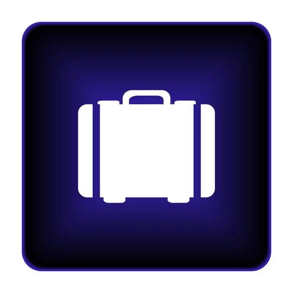 スーツケースのアイコン 白い背景の上のインター ネット ボタン — ストック写真