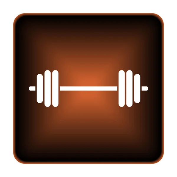 Ikone Gewichtheben Internet Taste Auf Weißem Hintergrund — Stockfoto