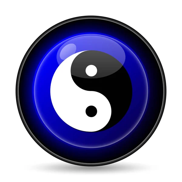 Ying Yang Icon Internet Button White Background — Stock Photo, Image