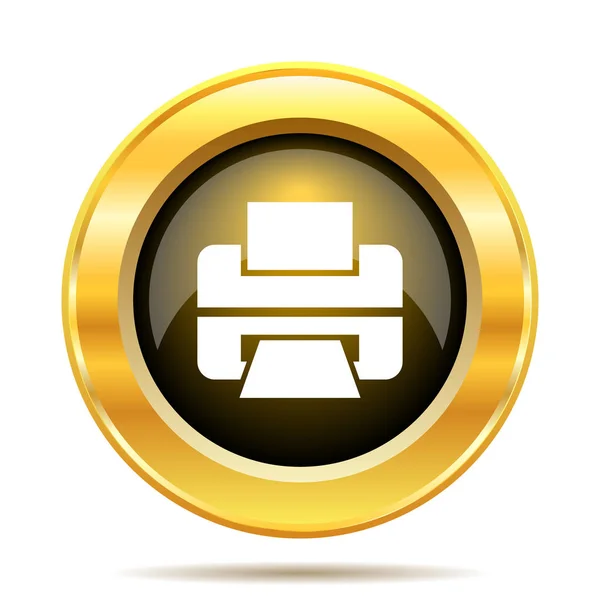 Printer Icon Internet Button White Background — Stock Photo, Image