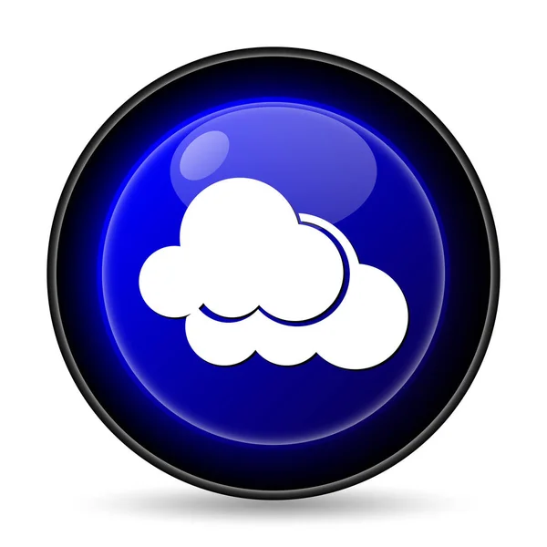 Icono Nubes Botón Internet Sobre Fondo Blanco —  Fotos de Stock
