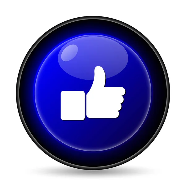 Thumb Icon Internet Button White Background — Stock Photo, Image