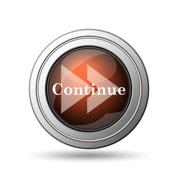 Continue Icon Internet Button White Background — Stock Photo, Image