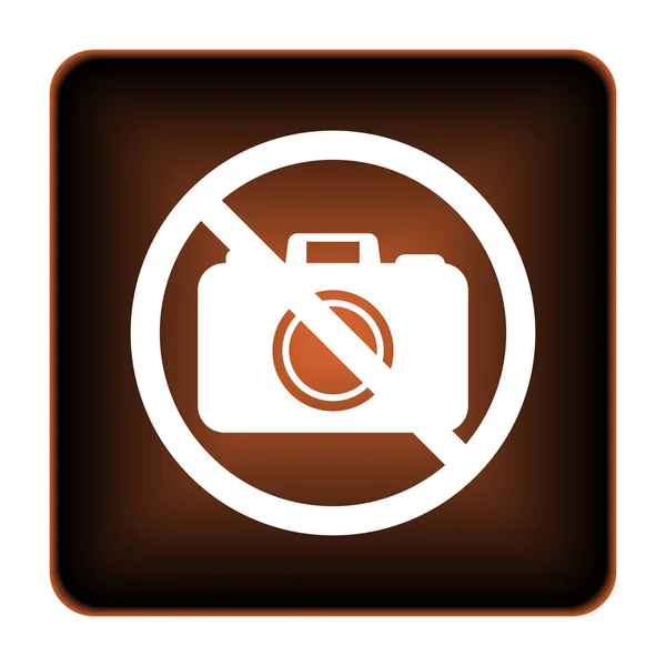 禁止されているカメラのアイコン 白い背景の上のインター ネット ボタン — ストック写真